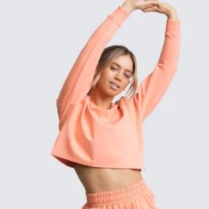DOYOUEVEN STAPLE WHITE JUMPER ULTRA CROPPED SWEATSHIRT WOMEN'S SIZE XS